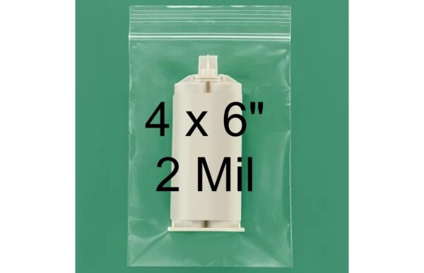 Clear Reclosable Parts Bag, 4" x 6", 2 Mil 100/pkg