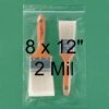 Clear Reclosable Parts Bag, 8" x 12", 2 Mil 100/pkg