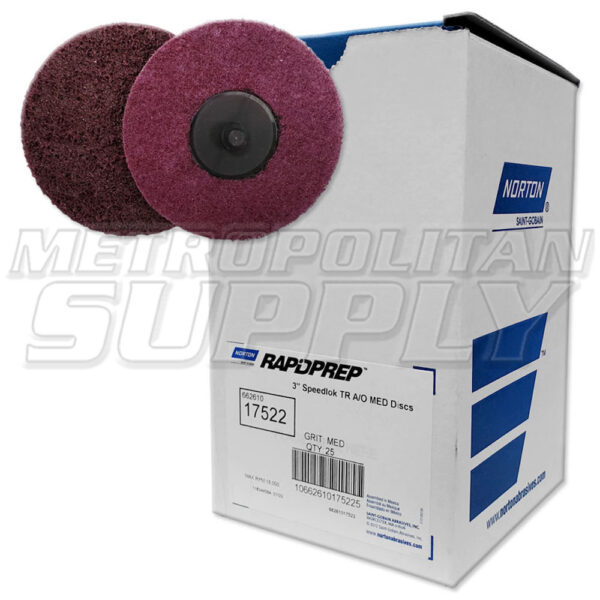 Norton BearTex 3" SpeedLok TR Surf Blend Disc Med Maroon