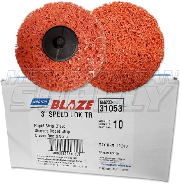 Norton Blaze Rapid Strip 3" Speed-Lok TR Bear-Tex Disc